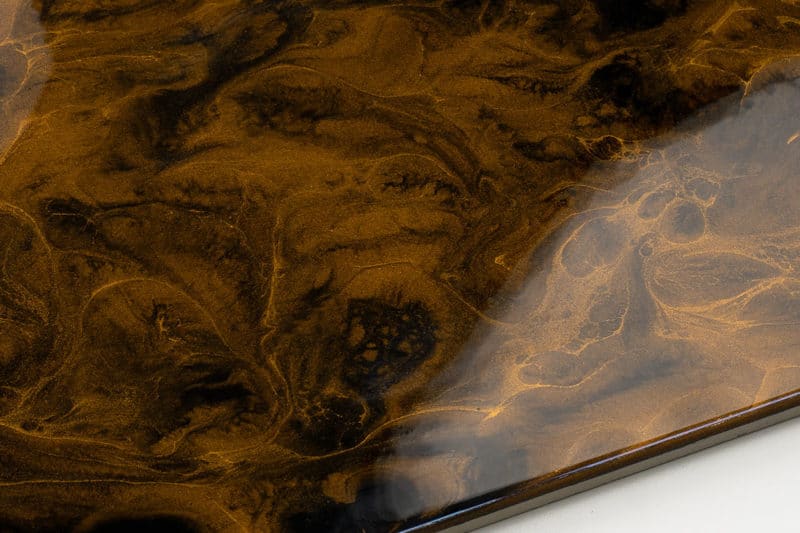 Metallic FLAME COPPER & JET BLACK - Epoxy Resin for Surfaces
