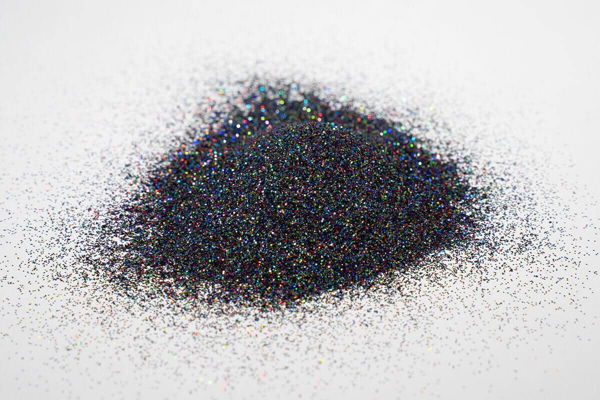 glitter glitzer farbe pigment black holographic