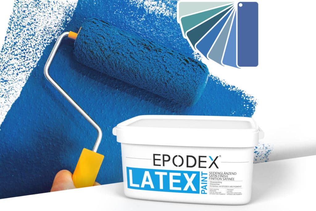 Latex paint epodex blau