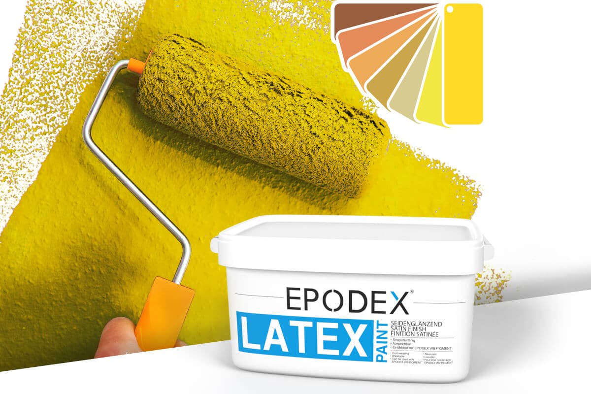 Latex paint epodex orange gelb