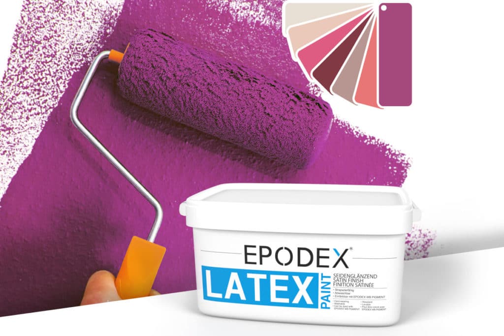 Latex paint epodex pink violett