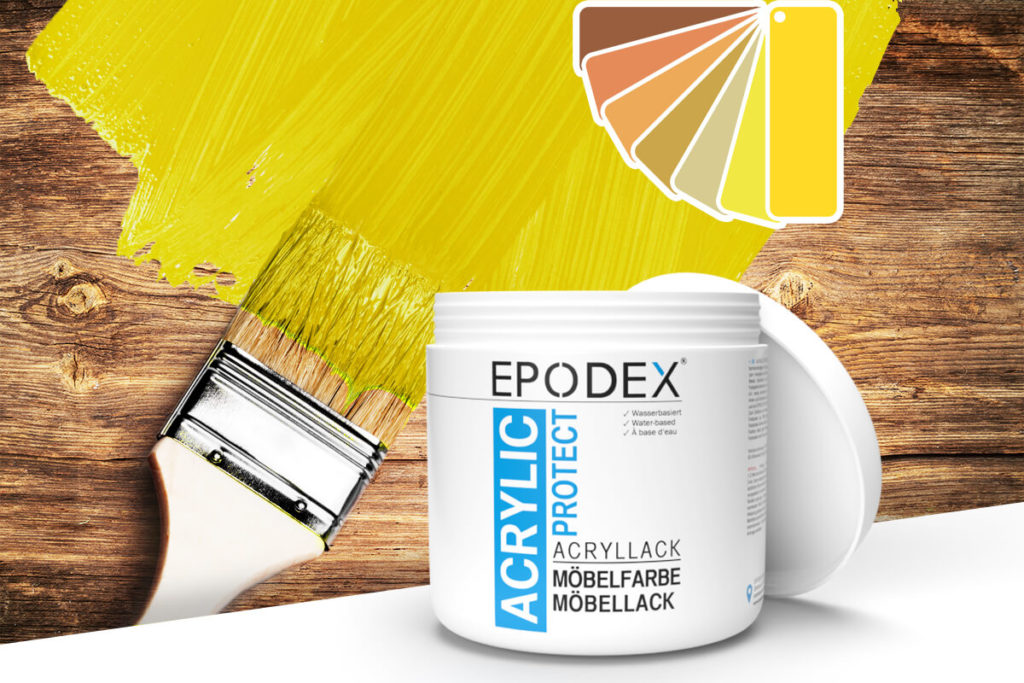 acryllack moebelfarbe gelb