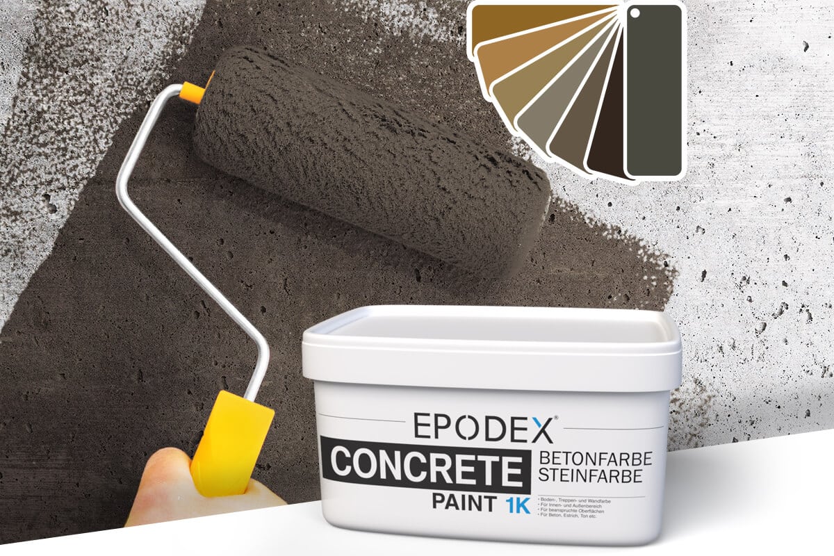 1K Betonfarbe / Steinfarbe in Braun von EPODEX kaufen