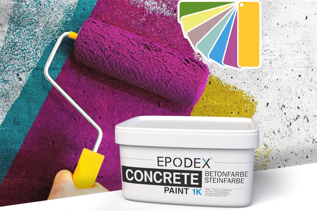 betonfarbe concrete paint bunt