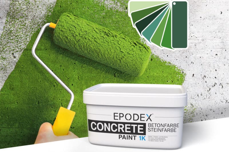 betonfarbe concrete paint gruen