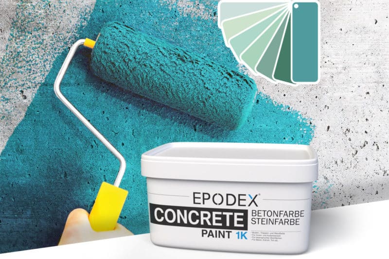 betonfarbe concrete paint tuerkis