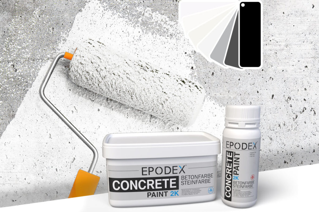 Betonfarbe 2K | Steinfarbe 2K | Weiße und Schwarze Farben | CONCRETE