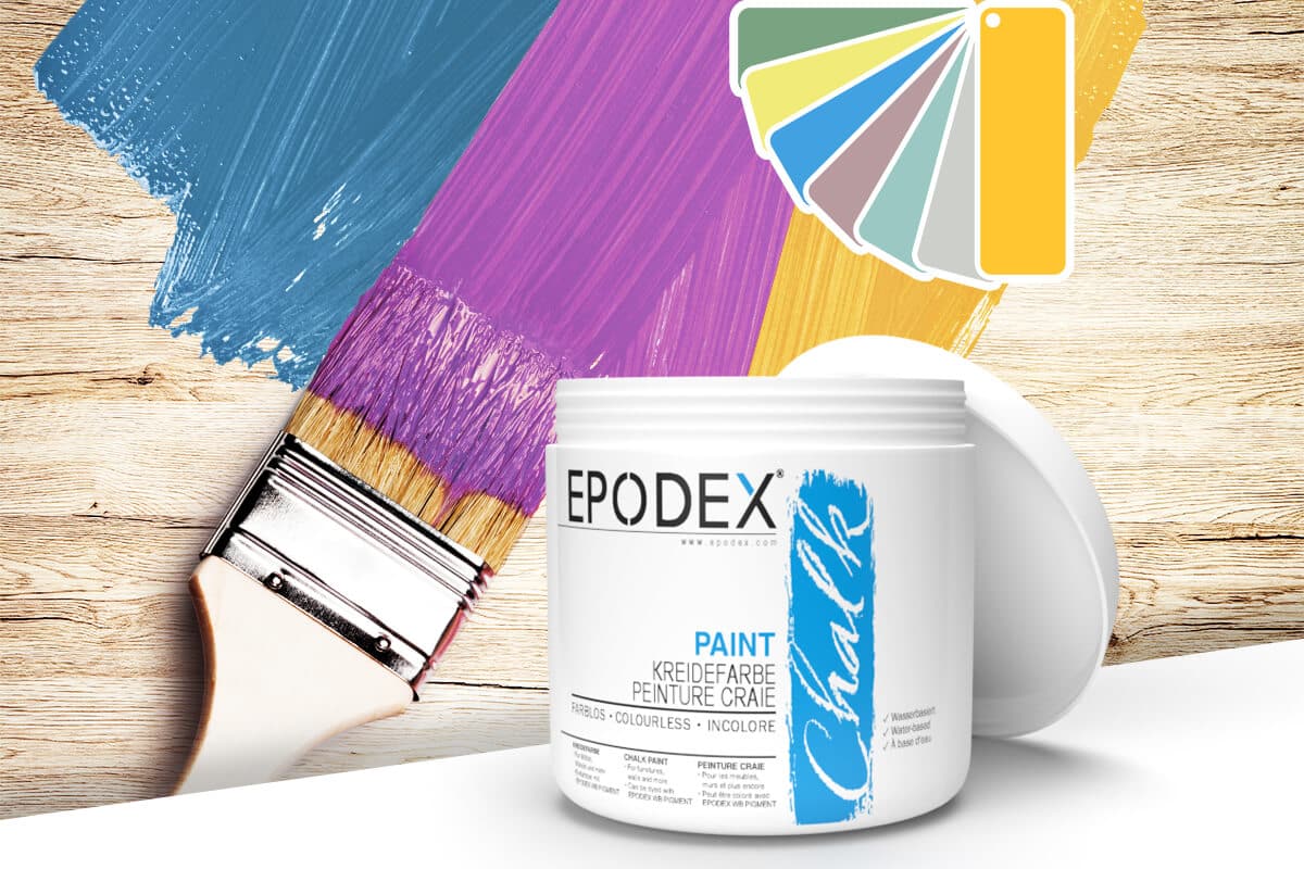 kreidefarbe chalk paint epodex bunt