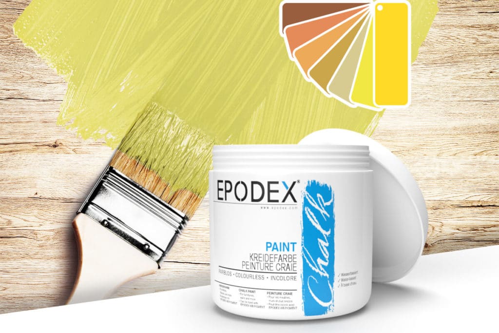 kreidefarbe chalk paint epodex gelb