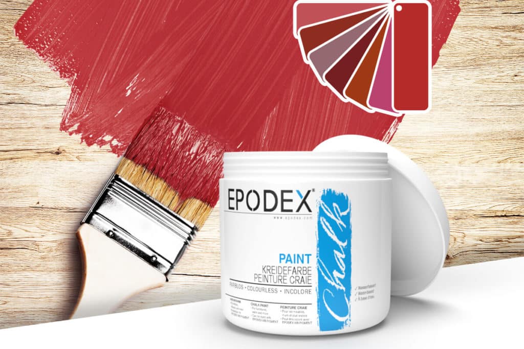 kreidefarbe chalk paint epodex rot