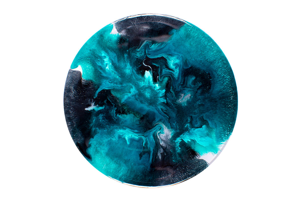 alchohol ink epoxidharz colour Cobald Turquoise