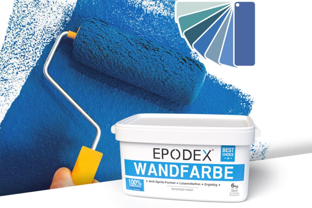 wandfarbe blau epodex