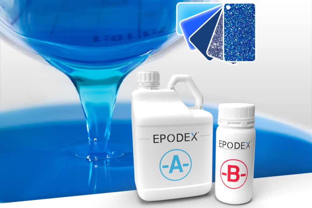 epoxidharz farbe blau