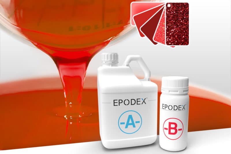 epoxidharz farbe rot