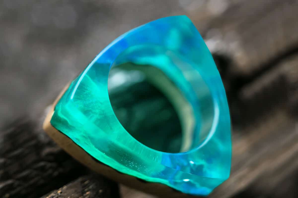 epoxidharz ring turquoise