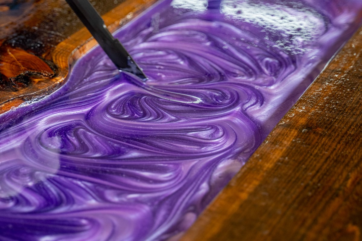 Metallic epoxy hotsell table