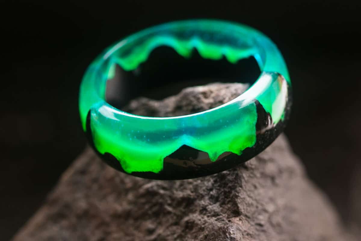 epoxidharz ring transparent green