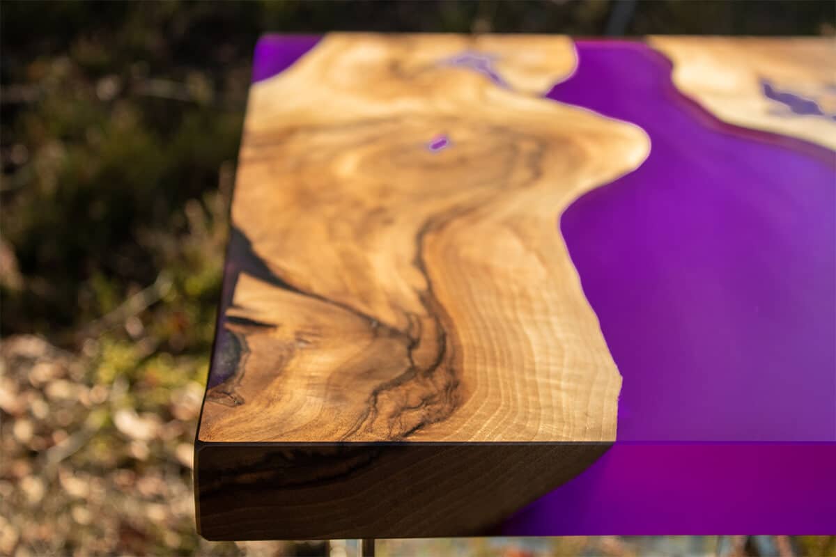 epoxidharz tischplatte purple