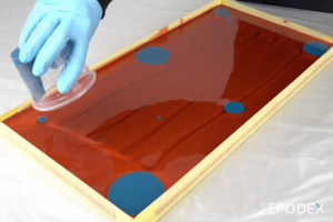 Metallic PLATINUM SILVER & AZURE BLUE - Epoxy Floor to Pour on