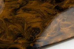 Metallic FLAME COPPER & TIEFSCHWARZ – Harzboden zum Aufgießen auf 1,5mm