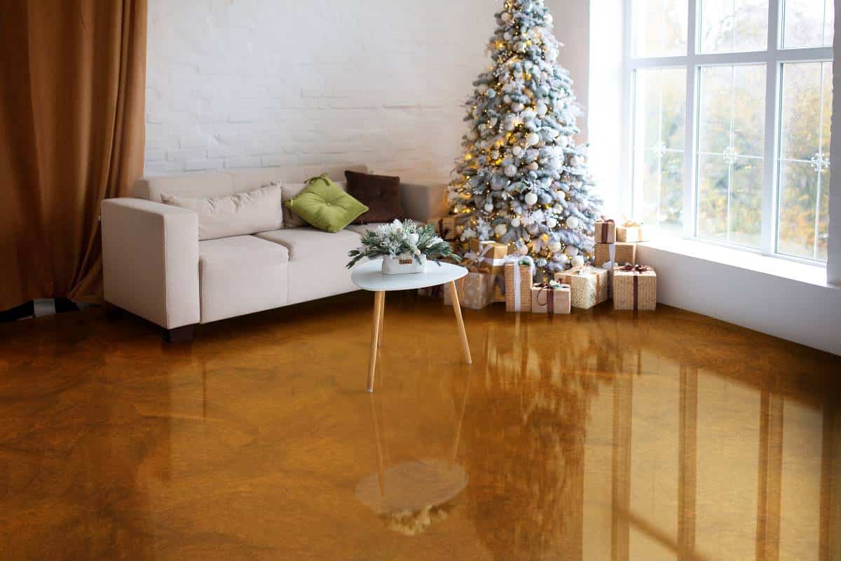FLAME COPPER Epoxy Floor to Pour on EPODEX United Kingdom