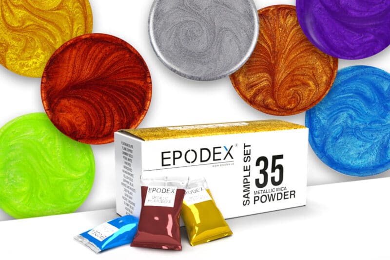 metallic epoxy mica powder-set