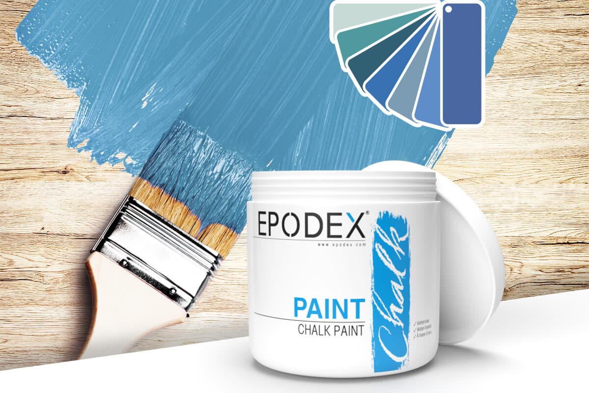 chalk paint epodex blau