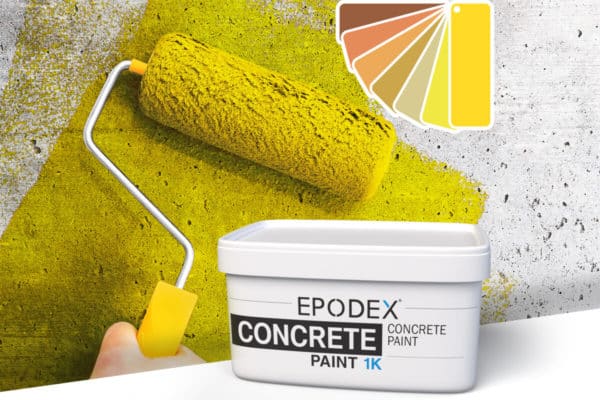 concrete paint gelb