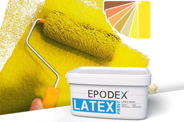 latex paint wall epodex orange gelb