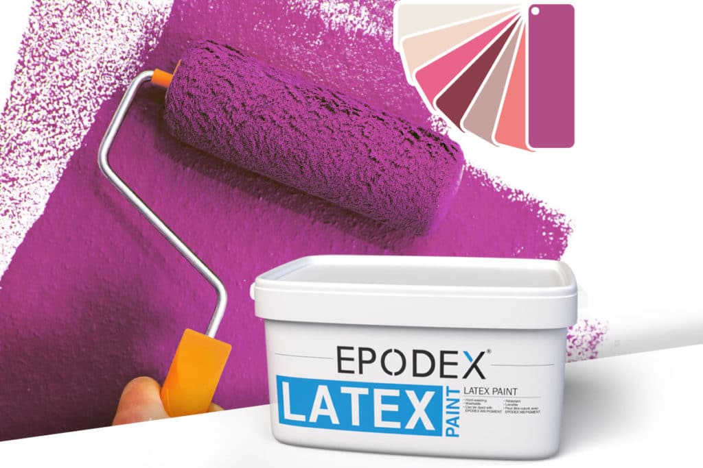 latex paint wall epodex pink violett