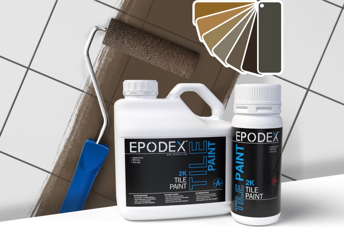 TILE PAINT 2K Brown Colours EPODEX United Kingdom