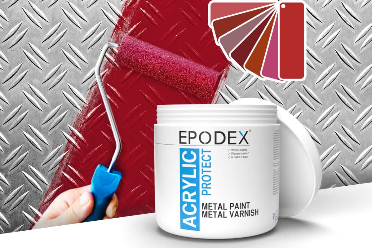 Red epoxy paint best sale for metal