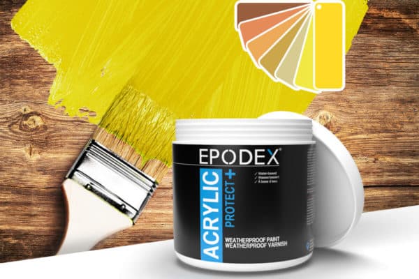 acryllack weatherproof paint gelb 2