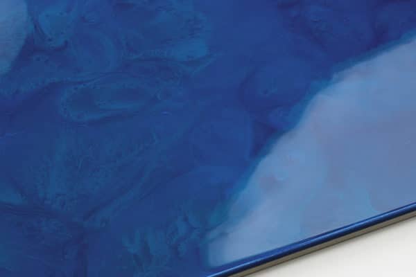 Metallic PLATINUM SILVER & AZURE BLUE - Epoxy Resin for Surfaces