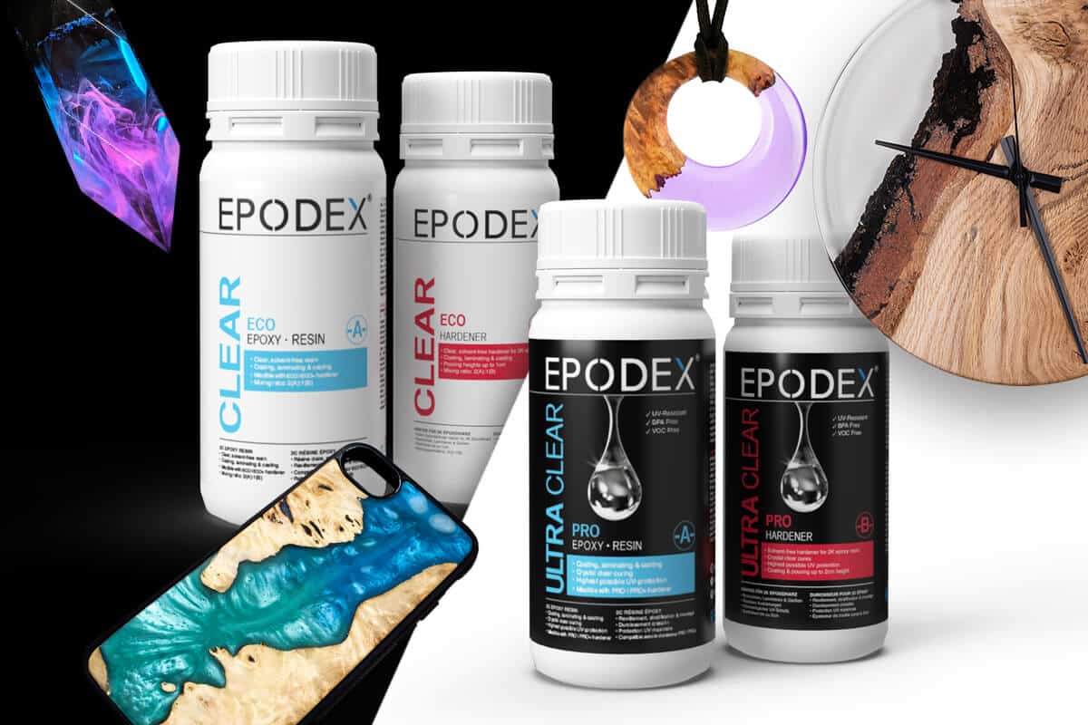 EPODEX epoxy resin Kits - Comparison between ECO, PRO, and PRO+