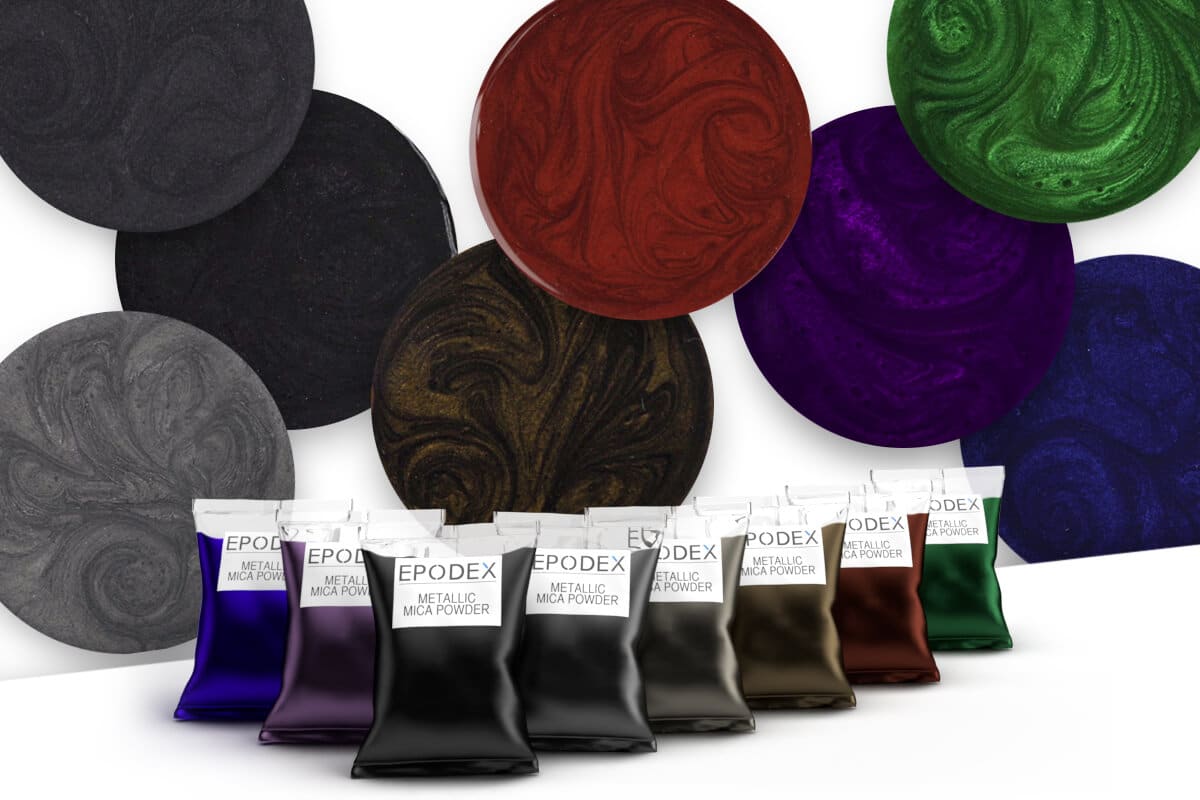 Sample Set of Metallic Pigments – Dark Edition | 8 Colours