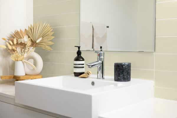 pebble grey tile paint bathroom