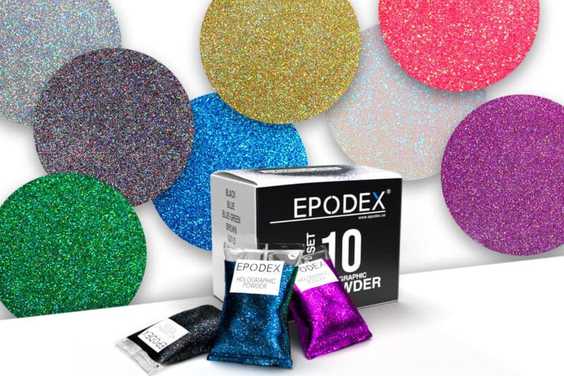 epoxy holographic powder set