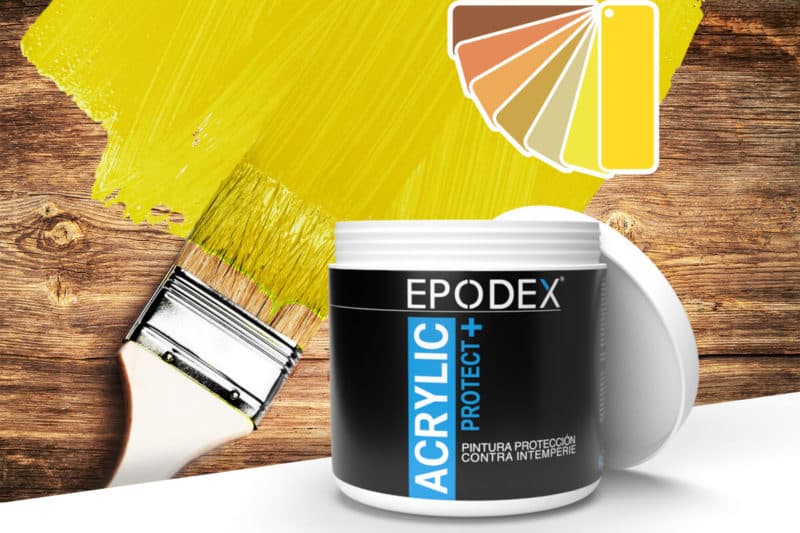 pintura resistente intemperie gelb