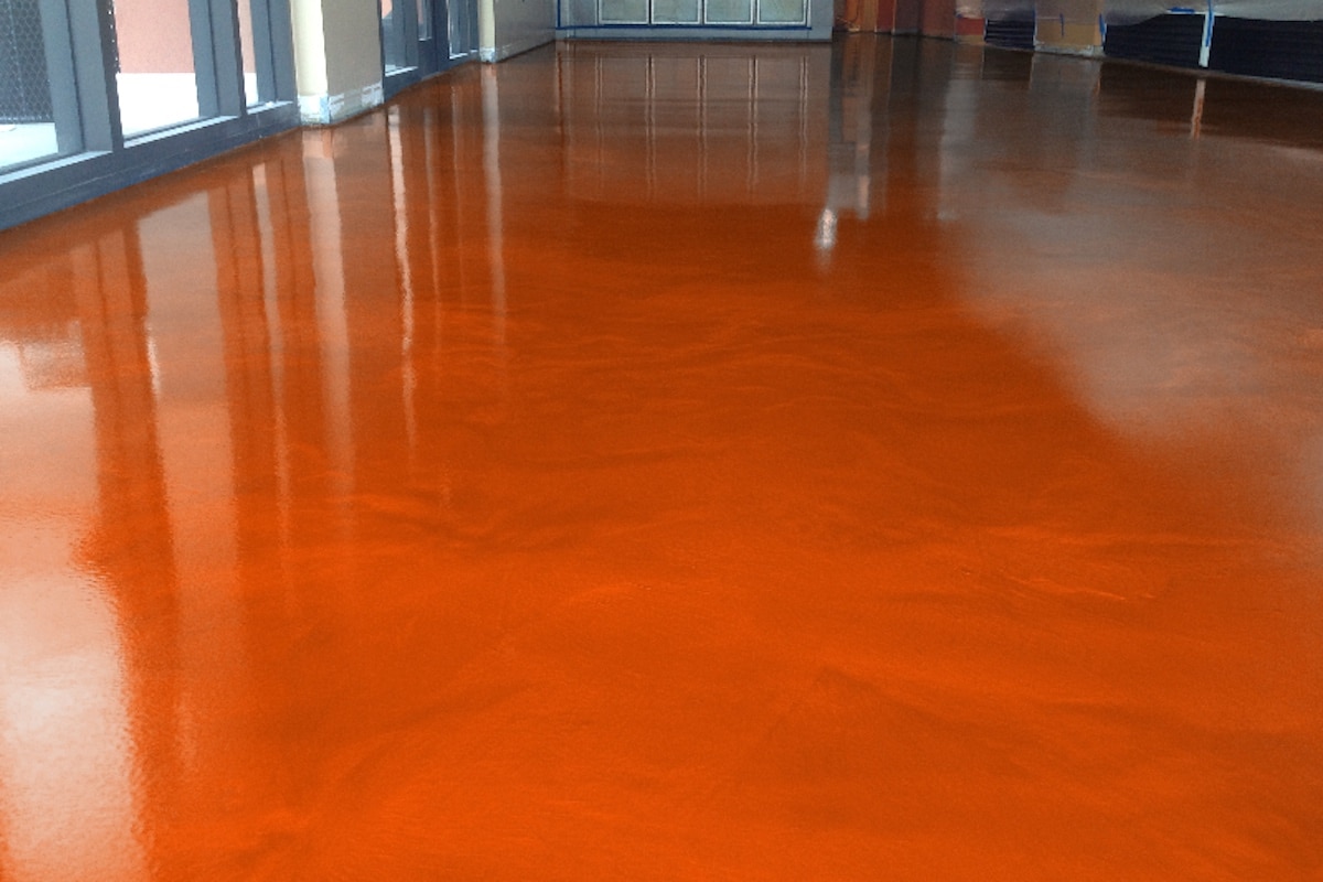 BRONZE RED résine sol y compris apprêt Epodex France