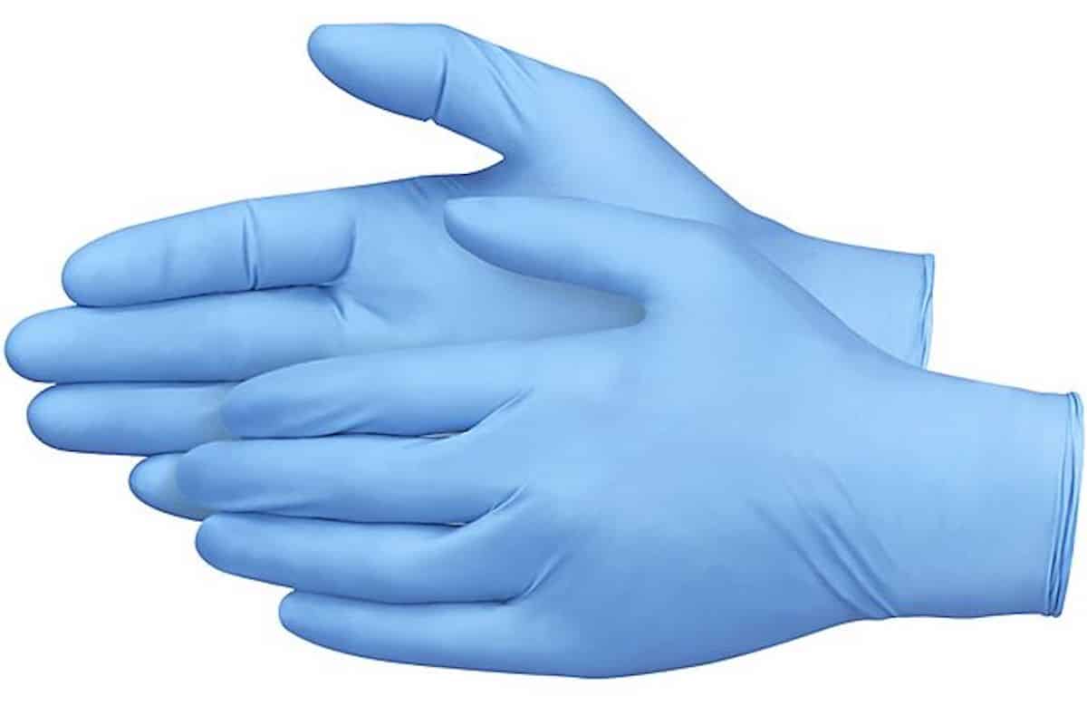 ARNOMED Gants jetables Bleu Extra Longs, gants jetables de 30cm de long en  S, Gants en
