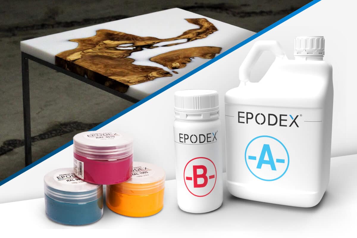 resine epoxy table unie