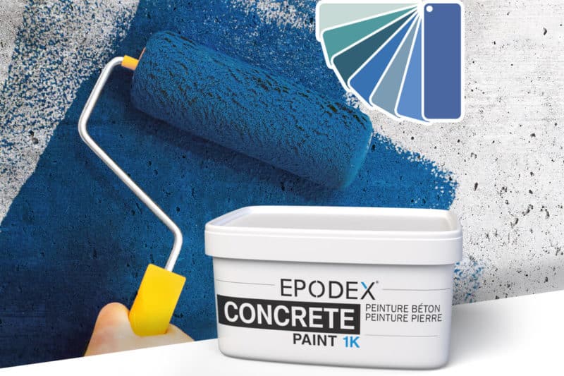 peinture beton concrete paint blau