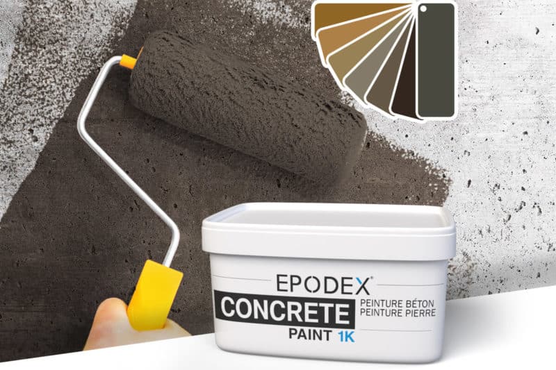 peinture beton concrete paint brown