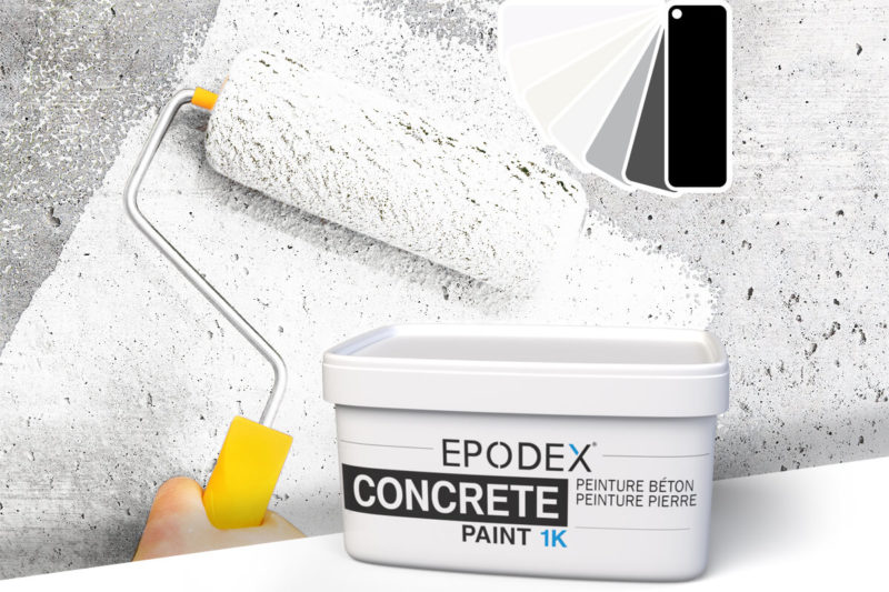 peinture beton concrete paint schwarz weiss
