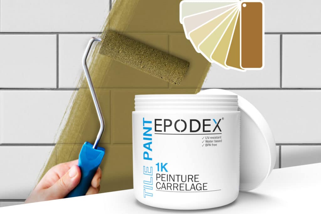 peinture carrelage tile paint beige