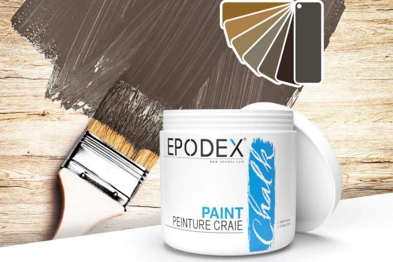 peinture craie chalk paint epodex brown