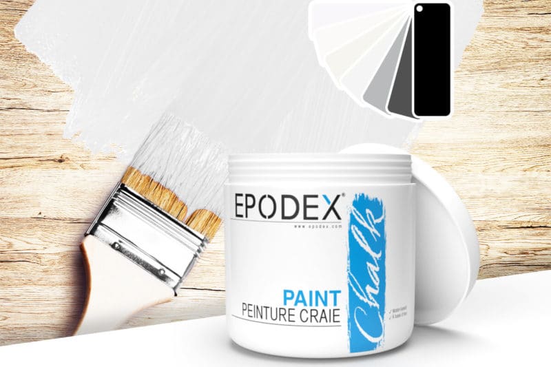 peinture craie chalk paint epodex schwarz weiss