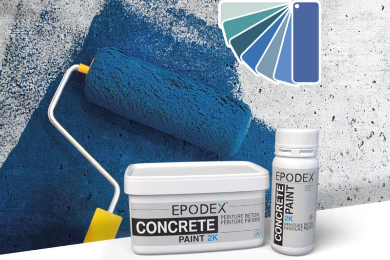 peinture pierre concrete blau