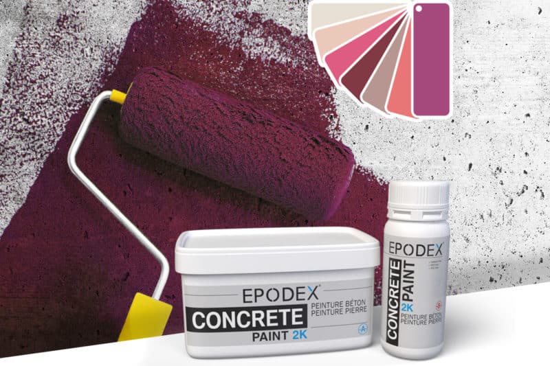 peinture pierre concrete violett